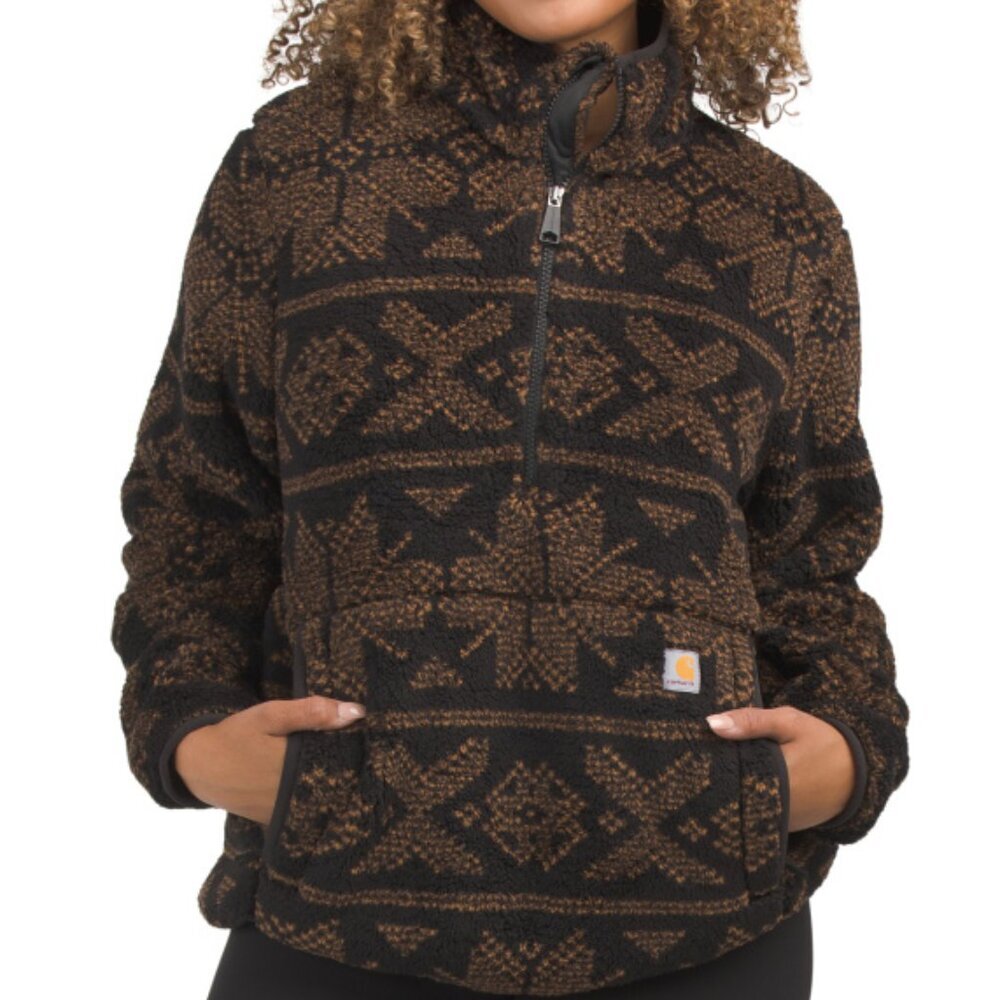 CARHARTT Loose Fit Fleece Pullover Sweatshirt Black Multi 2X NWT